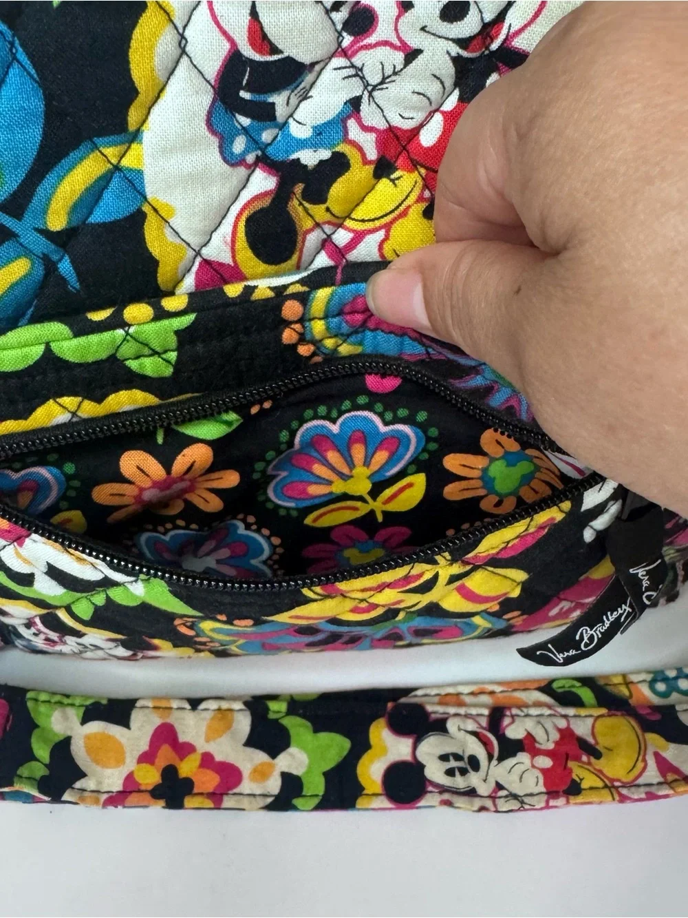 Vera Bradley Mickey & Minnie Mouse Disney Parks Midnight Hipster Crossbody Bag